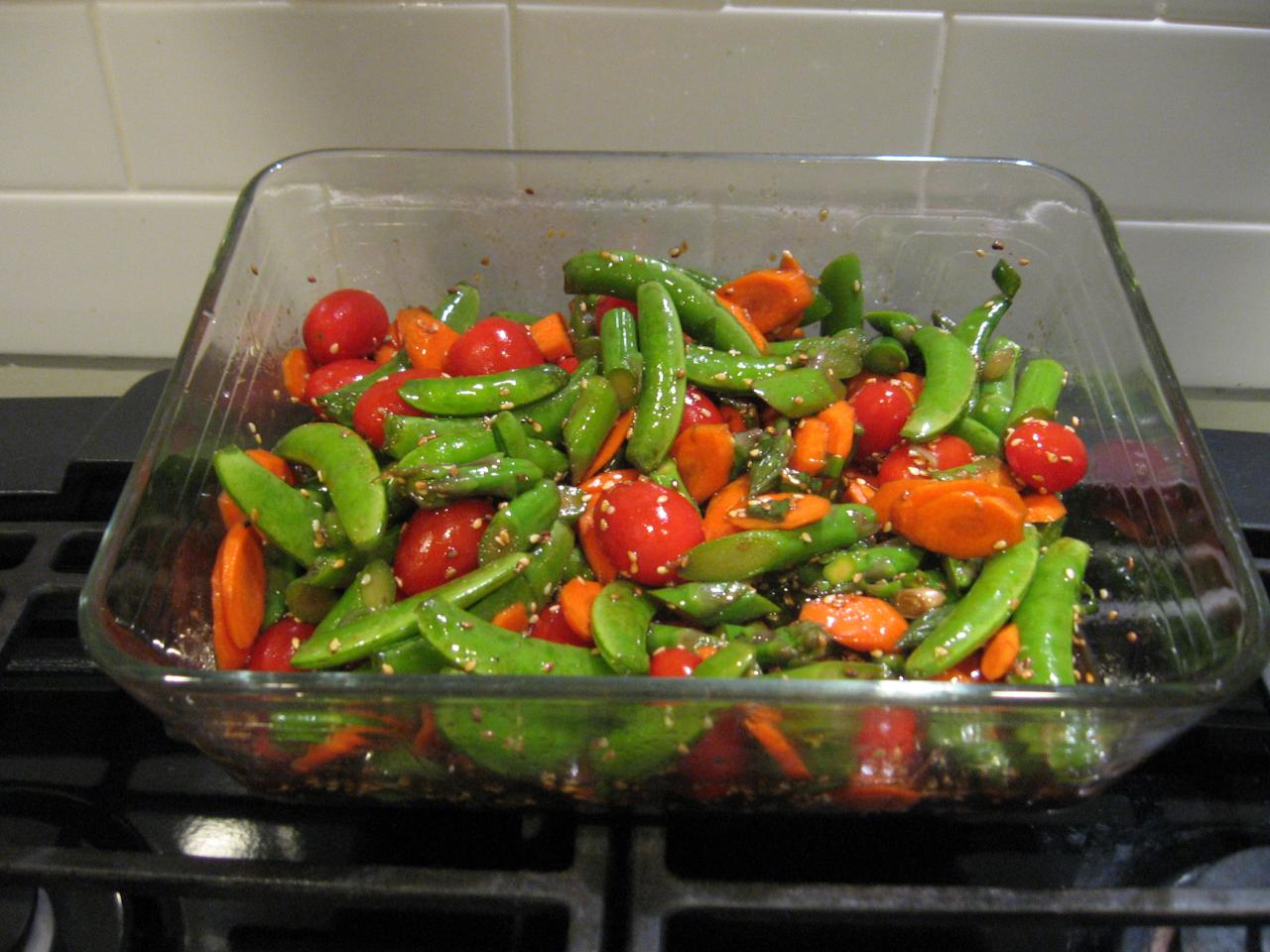 Asparagus Salad: We are Fond-a No Lettuce in Our Salads (Thank you)
