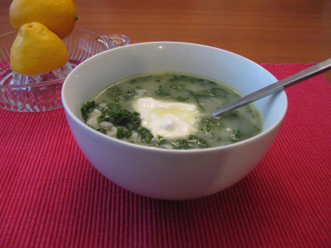 Emma’s Spinach (with 1000 Lemons for Jordan) Soup