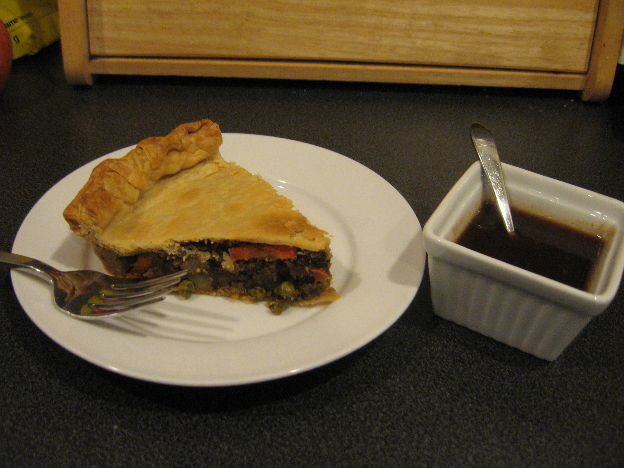 Samosa Pie with Tamarind Sauce