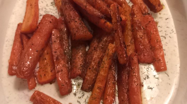 Roasted Carrots with Sumac Yogurt Sauce