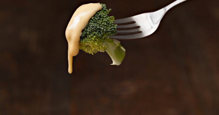 Broccoli and Homemade Cheese Sauce