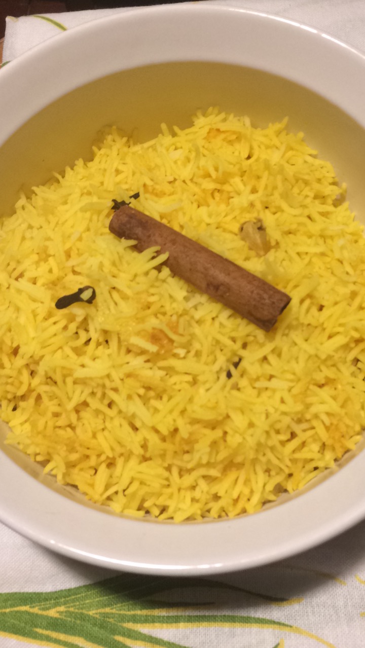 Fragrant Basmati Rice with Cinnamon, Cloves, Cardamom and Turmeric