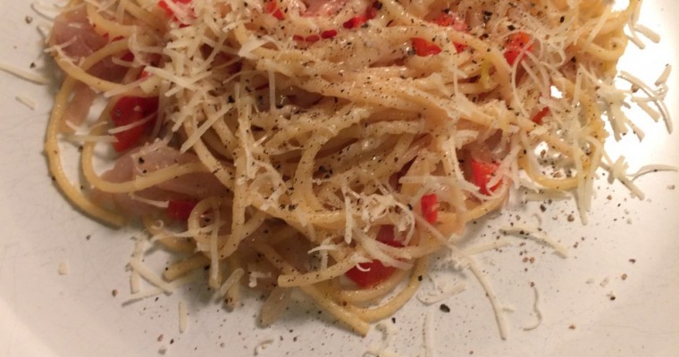 Daniele’s Peppers and Onions Spaghetti