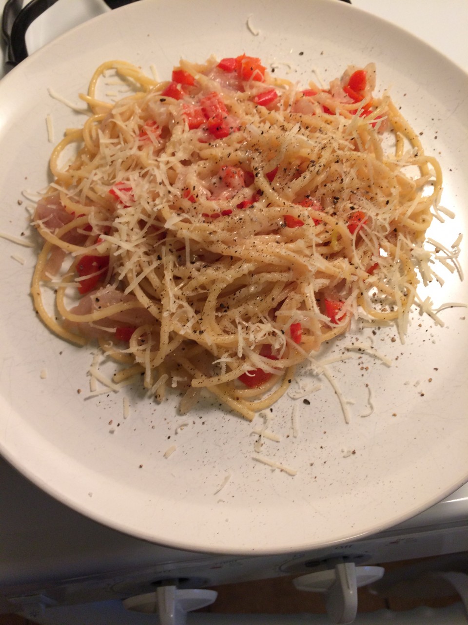 Daniele’s Peppers and Onions Spaghetti
