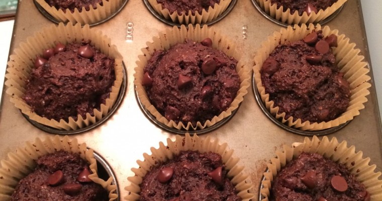 Gluten-free, Dairy-free, Double Chocolate Protein Muffins