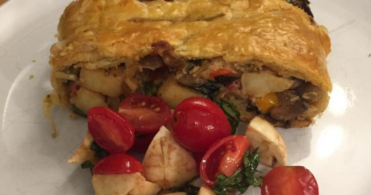 Vegetable Strudel in Puff Pastry