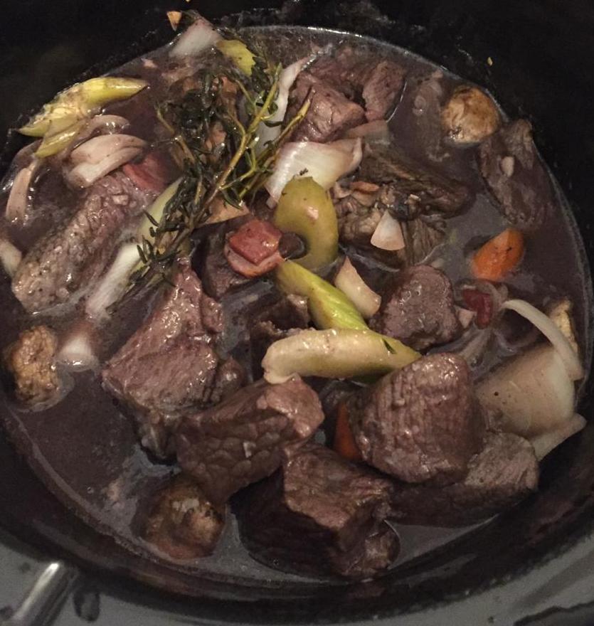 Beef Bourguignon in the Slow Cooker