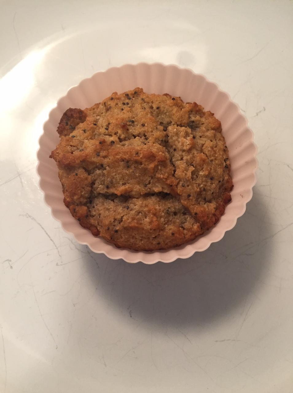 Vegan-ish, Gluten-free Lemon Poppy Seed Muffins