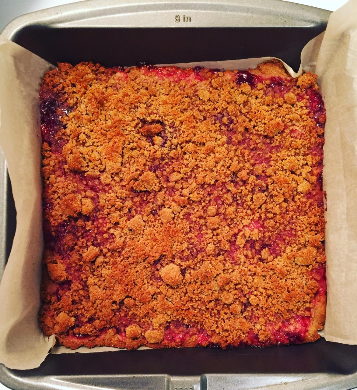 Coconut Flour Raspberry Bars