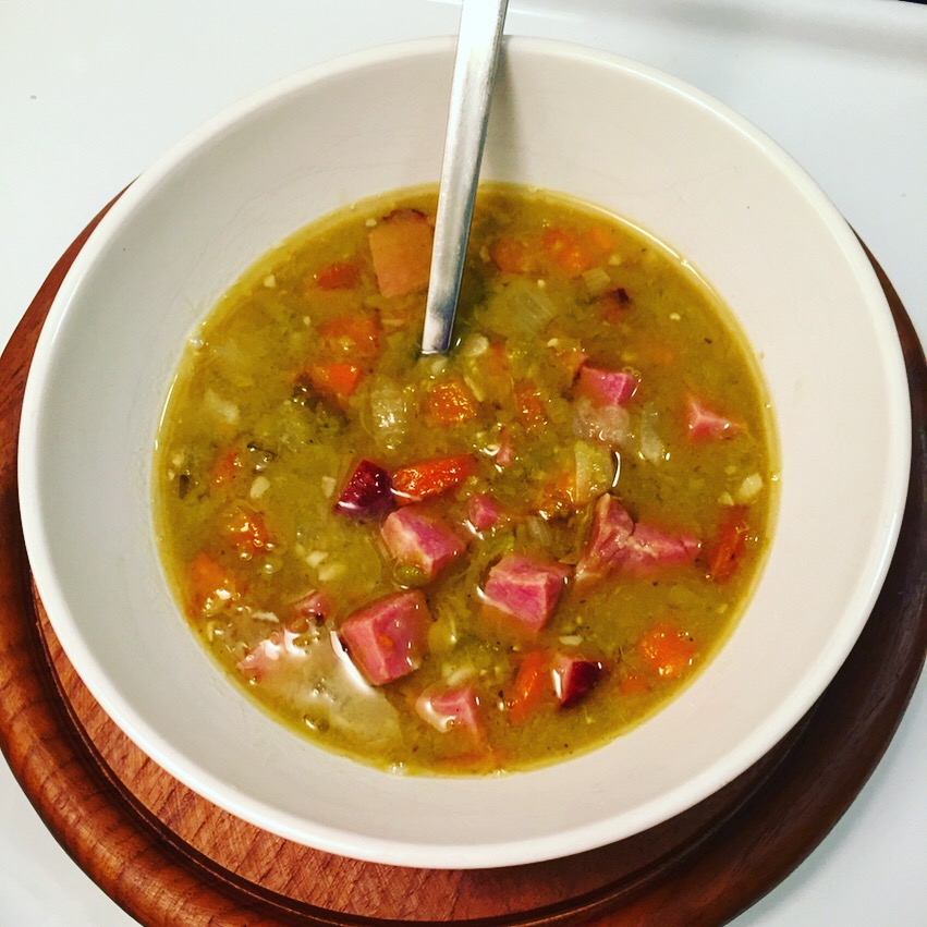 Ham and Split Pea Soup in the Slow Cooker