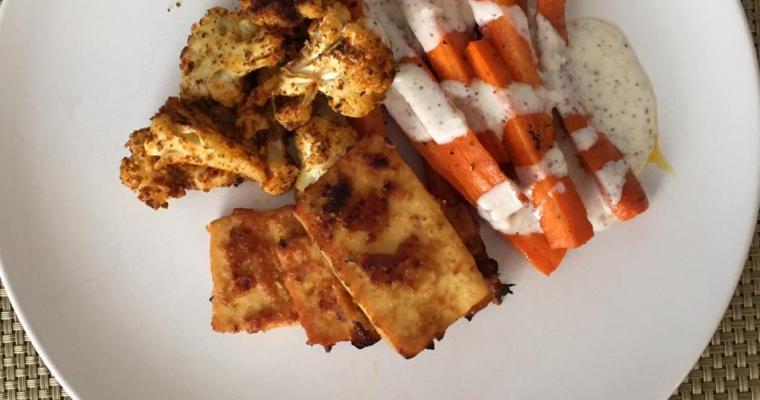 Baked Tofu with Miso and Sriracha