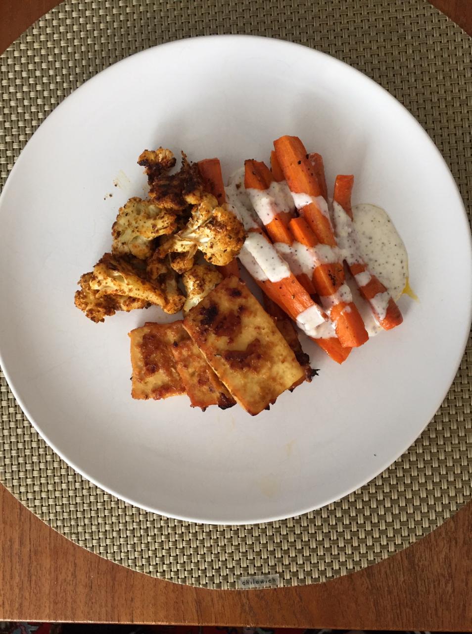 Baked Tofu with Miso and Sriracha
