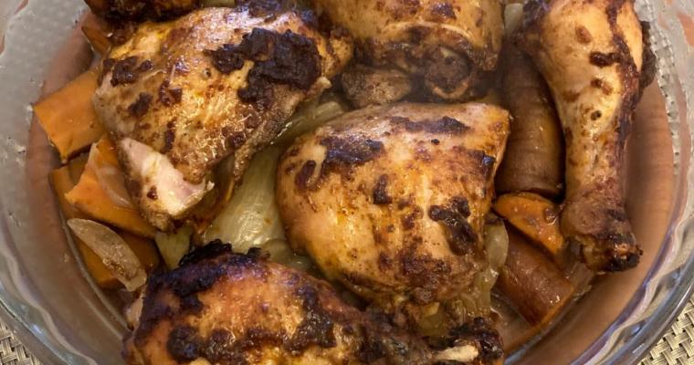 Roast Harissa Chicken in the Slow Cooker