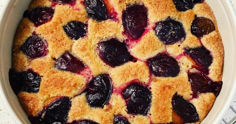 Italian Almond Plum Cake