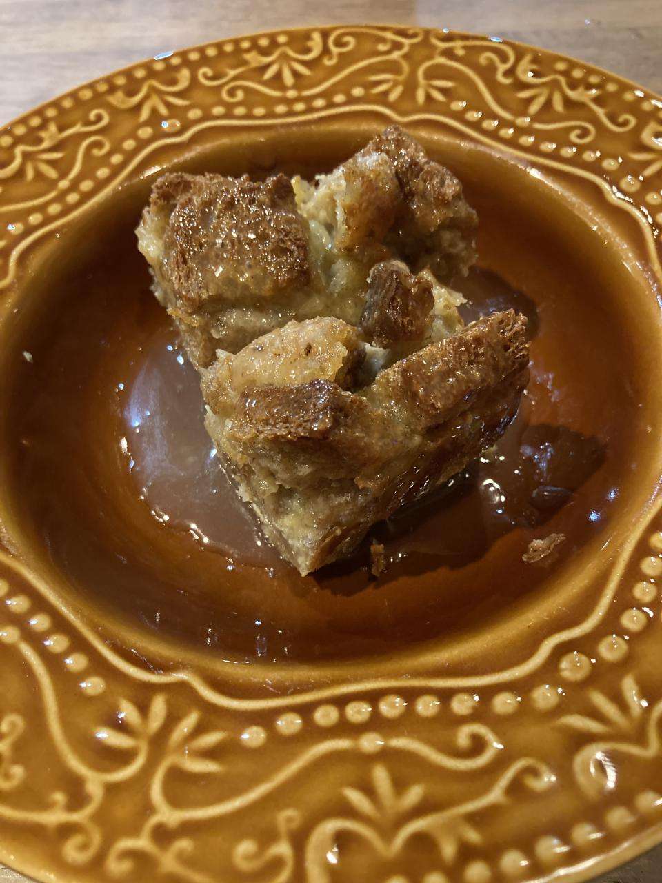 Cardamon Bread Pudding with White Chocolate and Grand Marnier Sauce